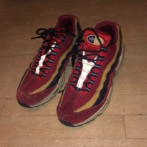 Nike Air Max 95 Premium Red Blue Yellow Shoes